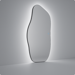 Espelho Grande Corpo Inteiro Lapidado Orgânico Decorativo 170x70cm Luxo com Led Quente/frio - 4