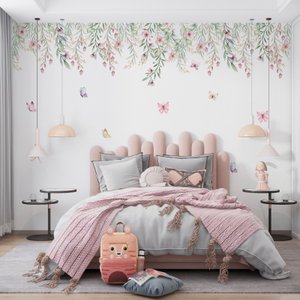 Adesivo de Parede Decorativo sem Fundo Jardim Encantado Cascata 2x48