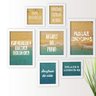 Kit de Quadros Decorativos 7 Peças Frases Praia Los Quadros - 1