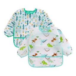 Babador Manga Longa Blw Kit 2unds - Dino e Cactos Baby - 1