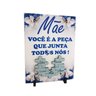 Porta Retrato Presente Azulejo Dias Das Mães - Mãe Você É a Peça Coleção Tea & Amor Az - 1