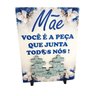 Porta Retrato Presente Azulejo Dias Das Mães - Mãe Você É a Peça Coleção Tea & Amor Az - 5