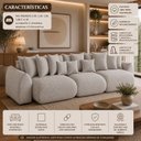 Ver imagem 7 de Sofá Retrátil 6 Lugares Bouclê Armani 2,90 Mts Cinza