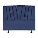 Ver imagem 1 de Cabeceira Estofada Cama Casal Queen Size 160 Cm Ariel Suede:azul Marinho