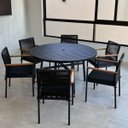 Ver imagem 5 de Mesa de Alumínio Redonda 1,30m com Furo para Guarda Sol