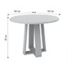 Mesa de Jantar 100x100 com 4 Cadeiras Isabela - PR Móveis Off White/Ipê/Bege - 3