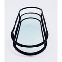 Ver imagem 3 de Bandeja Espelhada Oval Metal Preto Lavabo Multiuso 30x12cm