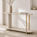 Ver imagem 3 de Aparador para Sala de Estar Orgânico Industrial 135cm Épic L05 Off White - Lyam Decor