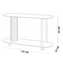 Ver imagem 6 de Aparador para Sala de Estar Orgânico Industrial 135cm Épic L05 Off White - Lyam Decor