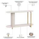 Ver imagem 5 de Aparador para Sala de Estar Orgânico Industrial 135cm Épic L05 Off White - Lyam Decor