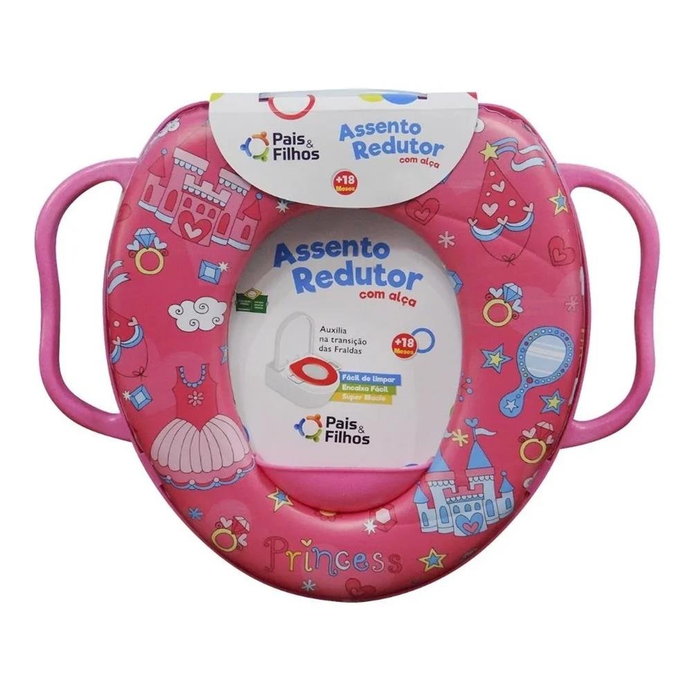 REDUTOR ASSENTO MACIO VASO SANITARIO INFANTIL BEBE COM ALÇA 24661 PAIS ...