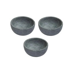 Kit 3 Cumbuca Pedra Sabão Tigela Bowl para Caldo Sopa 350ml - 1