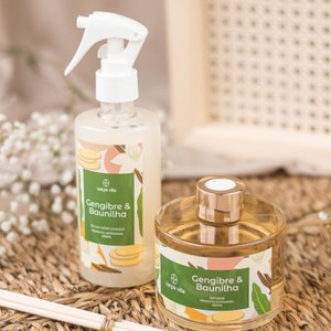 Kit Home Spray e Difusor de Aromas Gengibre e Baunilha
