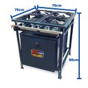 Ver imagem 5 de Fogão Industrial 4 Bocas 4QS Baixa Pressão P7 com Forno 126L de Piso
