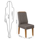 Ver imagem 4 de Conjunto Sala de Jantar Mesa Tampo Vidro 4 Cadeiras Dj Móveis Freijó Kiara Lunar Lidia