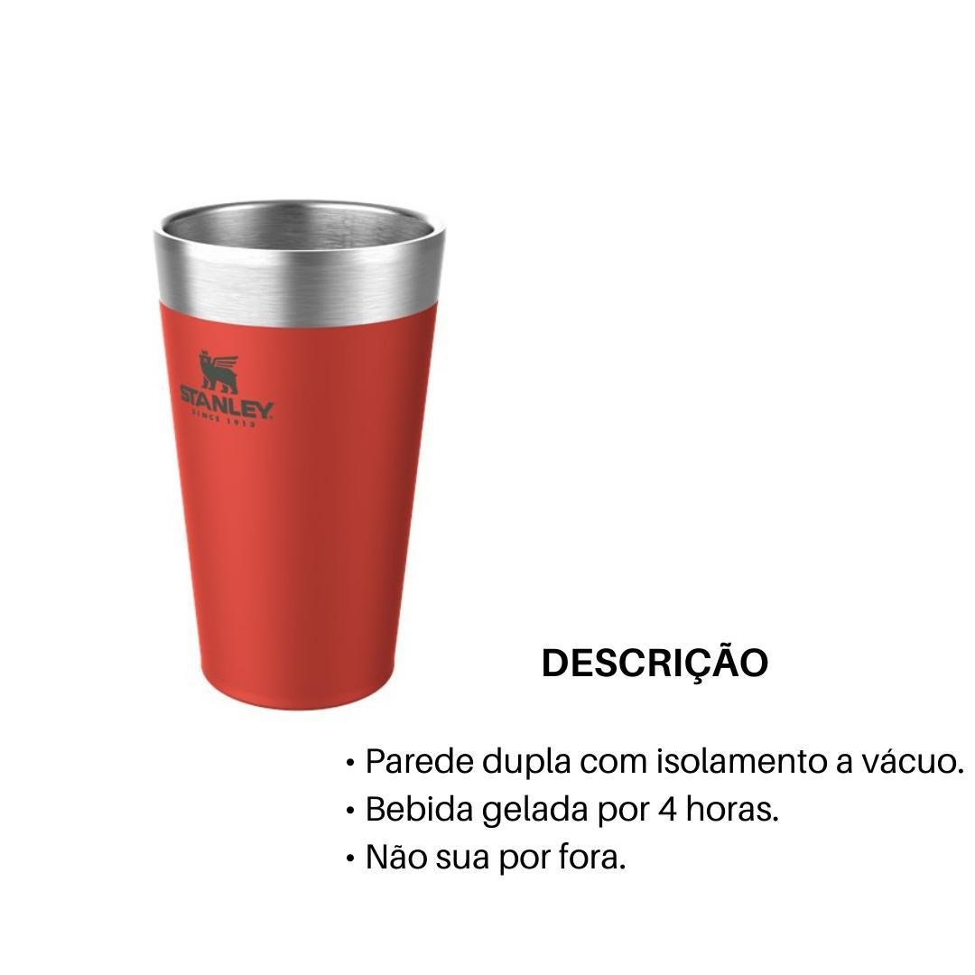 Copo Térmico Stanley 473ml Flame Red em Aço Inox - 4