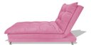 Ver imagem 4 de Sofa Cama Chaise Bicama Reclinavel Sala Lavinia Suede:Rosa/Suede