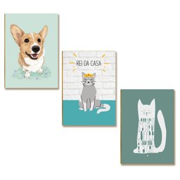Kit 10 Placas Mdf Pets Parede Criativa para Ambientes Dc14 - 7