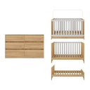 Ver imagem 6 de Quarto de Bebê com Berço Americano 3 em 1 e Cômoda 6 Gavetas Multimóveis MP4870 Madeirado/Branco