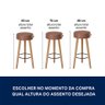 Kit 02 Banquetas Alta 80cm com 3 pés Palito Londres Salaone:Amarula - 6
