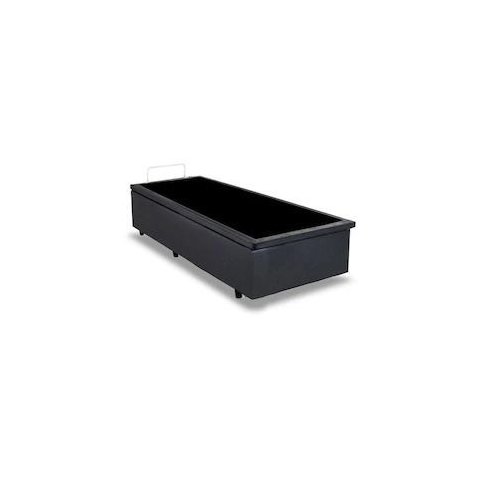 Cama Box com Baú Solteiro Colchoes Silva Suede Cinza 43x88x188