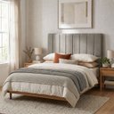 Ver imagem 1 de Cabeceira para Cama Casal King Estofada 1,93 ,Mts Mel Vilajo: Suede Camurça