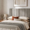 Ver imagem 2 de Cabeceira para Cama Casal King Estofada 1,93 ,Mts Mel Vilajo: Suede Camurça