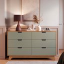Ver imagem 1 de Cômoda para Quarto 6 Gavetas 100% MDF Alice Yescasa Marrom/Verti/Castanho
