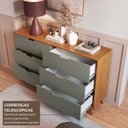 Ver imagem 5 de Cômoda para Quarto 6 Gavetas 100% MDF Alice Yescasa Marrom/Verti/Castanho