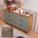 Ver imagem 4 de Cômoda para Quarto 6 Gavetas 100% MDF Alice Yescasa Marrom/Verti/Castanho