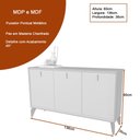Ver imagem 2 de Buffet Aparador 136cm Yara Tauari/off White - Sallar Home