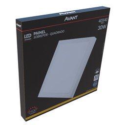 Luminária Sobrepor Led Quad 30w 3000k Luz Amarela Avant Unico - 2