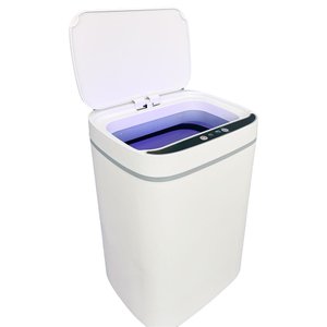 Lixeira Inteligente Automática Branca com Sensor e Led 13l