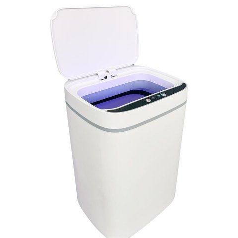 Lixeira Inteligente Automática Branca com Sensor e Led 13l
