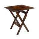 Ver imagem 3 de Kit 4 Conjuntos Mesa Dobrável 70x70cm para Bar com 4 Cadeiras em Madeira Maciça - Imbuia