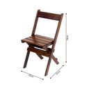 Ver imagem 6 de Kit 4 Conjuntos Mesa Dobrável 70x70cm para Bar com 4 Cadeiras em Madeira Maciça - Imbuia