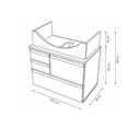 Ver imagem 2 de Kit Firenze Susp 63,5cm (gabinete/pia/espelheira) Gi