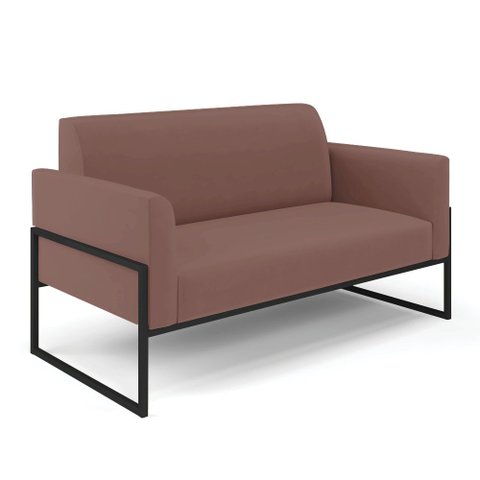 Sofá Namoradeira Base Industrial Alta Preto Marisa Veludo D03 - D’Rossi Rose