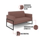 Ver imagem 6 de Sofá Namoradeira Base Industrial Alta Preto Marisa Veludo D03 - D’Rossi Rose