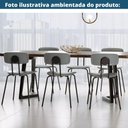 Ver imagem 7 de Kit 4 Cadeiras New York Fratini Revestido em Poliuretano (pu) Cinza Base Aço Carbono Preto