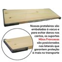 Ver imagem 6 de Kit 3 Prateleiras Madeira de Pino 60x15 com Mão Francesa Arte na Arte Prateleira Madeira de Pino Sup