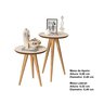 Conjunto 2 Mesas Retrô Pés Palito Duda California Off White / Freijo - Comprar Moveis em Casa - 2