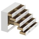 Ver imagem 3 de Cômoda Caribe 90cm 10 Gavetas Branco - Fellicci Móveis