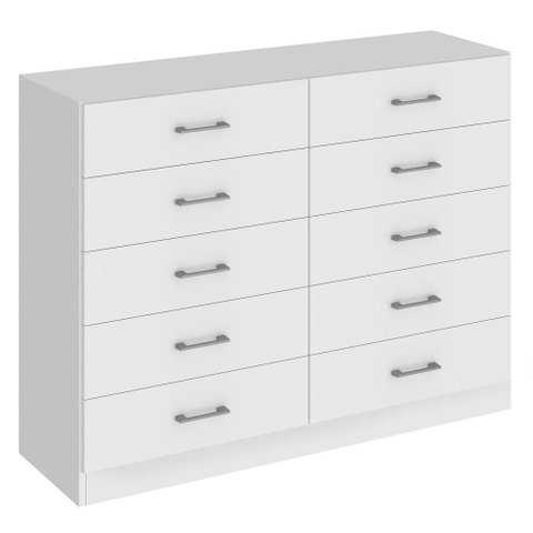 Cômoda 10 Gavetas 90cm Caribe Co902 Cor Branco - Fellicci Móveis
