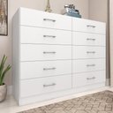 Ver imagem 2 de Cômoda 10 Gavetas 90cm Caribe Co902 Cor Branco - Fellicci Móveis