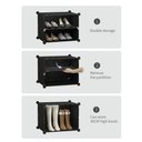 Ver imagem 4 de GUARDA ROUPA MODULAR 4 PRATELEIRAS SAPATEIRA ORGANIZADOR PORTATIL BRINQUEDOS ARMARIO COM PORTA LUXO