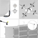 Ver imagem 7 de GUARDA ROUPA MODULAR 4 PRATELEIRAS SAPATEIRA ORGANIZADOR PORTATIL BRINQUEDOS ARMARIO COM PORTA LUXO