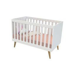 Berço Americano Ludmila Carolina Baby Branco Fosco/ Bétula - 2