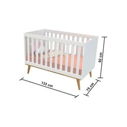 Berço Americano Ludmila Carolina Baby Branco Fosco/ Bétula - 5