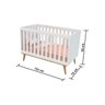 Berço Americano Ludmila Carolina Baby Branco Fosco/ Bétula - 5